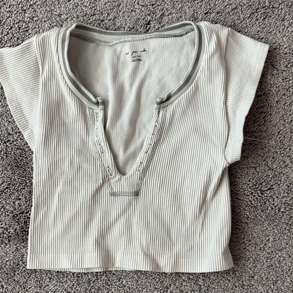 Urban Outfitters Gray Ribbed Crop Top